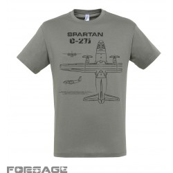 T-shirt Forsage C-27J Spartan Black Print