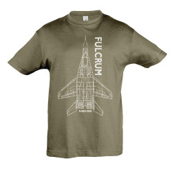 Detské Tričko Forsage MiG-29 Army Biela Potlač