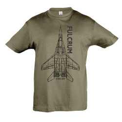 Detské Tričko Forsage MiG-29 Army Čierna Potlač